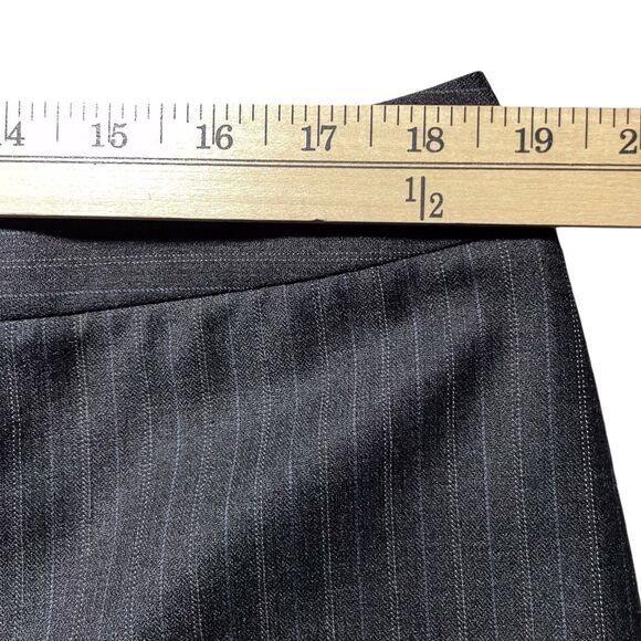 Lafayette 148 Wool High Waist Wide Straight Leg Trousers Size 16 Gray EUC - Picture 10 of 14